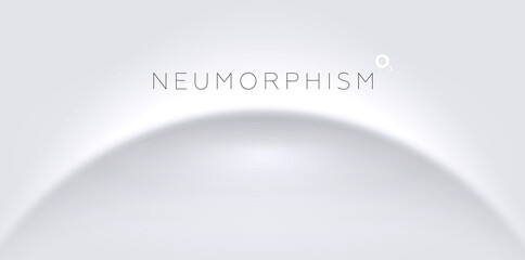 Trendy Neumorphism style liquid plastic interface background. Soft, clear and simple futuristic Neo Morphism shape elements design. Eps10 vector illustration.