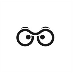 owl eye logo icon vector silhouette