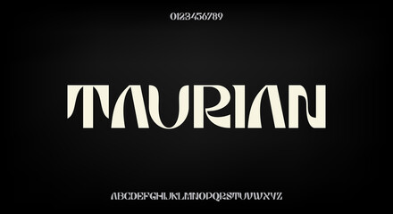 Bold and elegant font, modern typeface design. Alphabet vector illustration