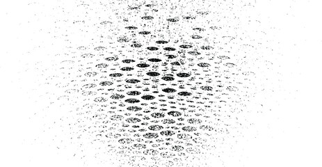 Rough, irregular texture composed of monochrome geometric elements. Overlay distressed grunge background. Abstract vector illustration. Isolated on white background. EPS10