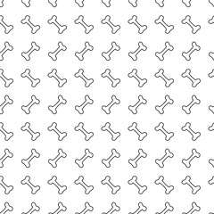 Seamless pattern with bones. Vector illustration on white background.