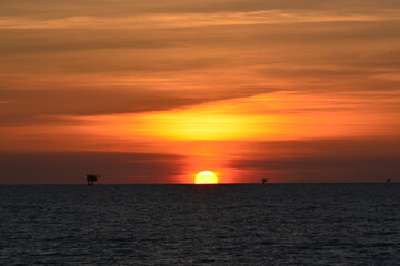The offshore sunset