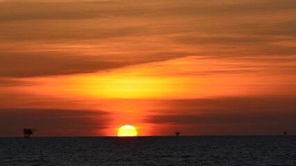 The offshore sunset