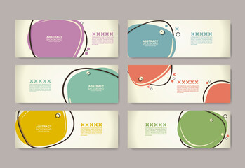 Retro design templates for banners