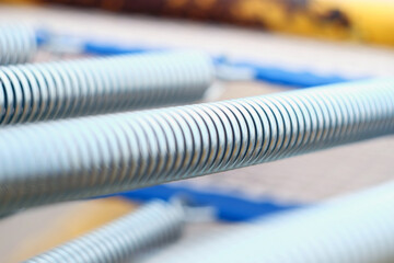 metal cable closeup photo for abstract background