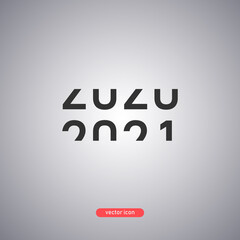 2021 year vector icon isolated on gray background