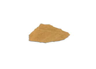 Collection of Recycled paper,crumpled paper,unfolded piece paper on white background