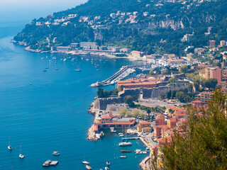 View of Villefranche-sur-Mer, French Riviera, Cote d'Azur, southern France