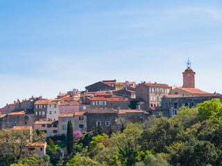 Obraz premium View of Ramatuelle, French Riviera, Cote d'Azur, Provence, southern France
