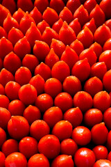 tomatoes red fruit in red composition