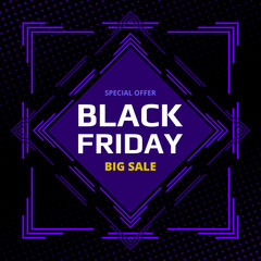 Black friday sale promotion abstract banner template.