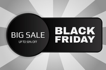 Black friday sale promotion abstract banner template.