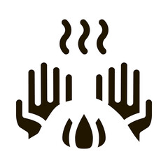 Hands Fragrant Flower glyph icon vector. Hands Fragrant Flower Sign. isolated symbol illustration