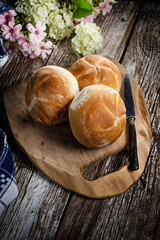 Fresh bread for breakfast.
