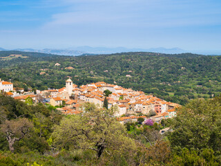 Fototapeta na wymiar View of Ramatuelle, French Riviera, Cote d'Azur, Provence, southern France