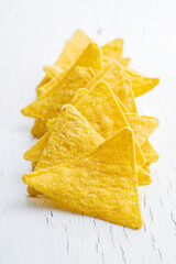 Salted tortilla chips.