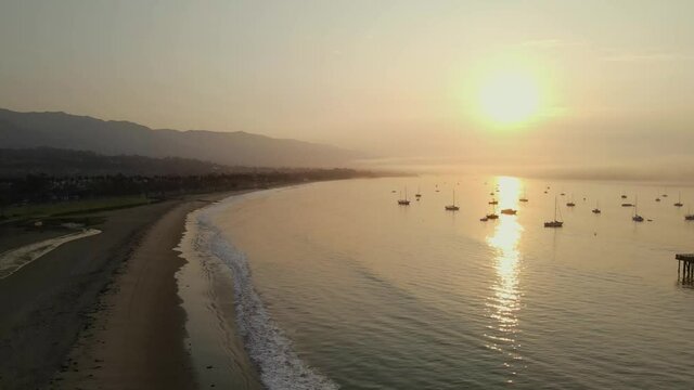 Sky View of Stearns Wharf in Santa Barbara, CA