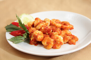 fried shrimps balado