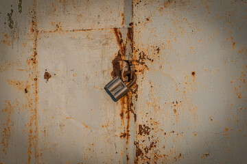 old rusty gates with padlocks