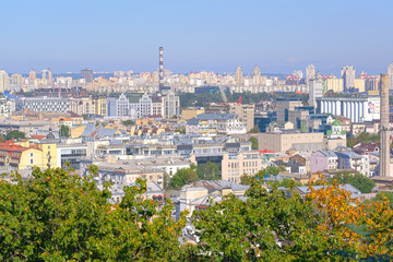 Fototapeta premium View of the Kievsky district of Podil