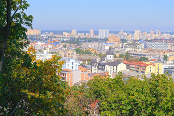 View of the Kievsky district of Podil