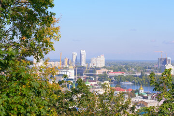 Obraz premium View of the Kievsky district of Podil