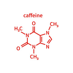 Caffeine milecule in line