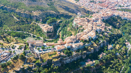 Obraz premium aerial view of cuenca city, Spain
