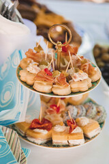Pastry canape catering for birthday or wedding reception