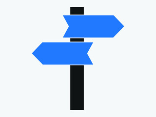 Signpost, pointer line icon, outline vector sign, linear style pictogram isolated on white background. Symbol, logo illustration. vector illustration.