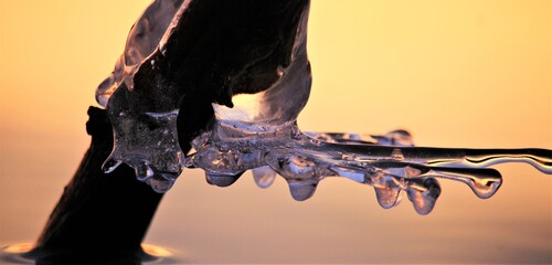 Sunset in ice