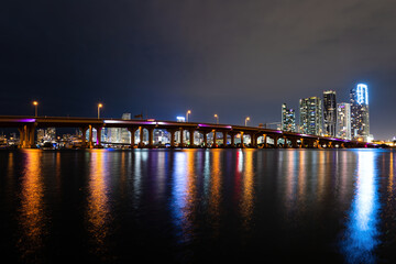 Fototapeta na wymiar Miami downtown. Miami, Florida, USA downtown skyline.