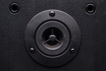 Black high frequency audio speaker
