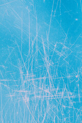 blue surface with white scratches