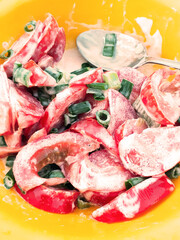 Tomato and onion salad