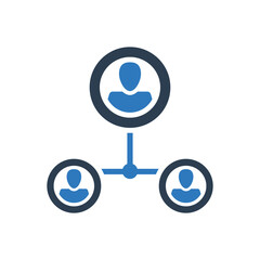 people Connection network icon - link communication icon
