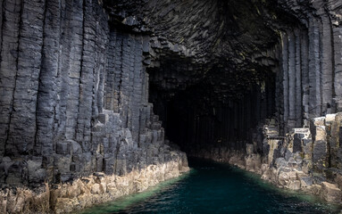 Fingal's Cave on Staffa Island, near the Isle of Mull in Scotland