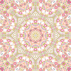 Trendy seamless ornament with geometric elements structure. Graphic indonesian motif. Batik print. Small elements texture. Vector embroidery pattern.