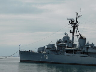 Front part of the old, World War II, Fletcher class, destroyer Velos, ex USS Charrette