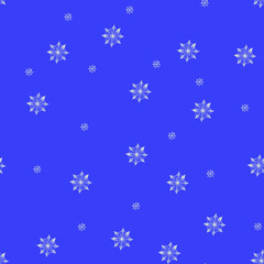 Pattern - snowflakes on a purple background. Suitable for wrapping, textiles, packaging. Vector illustration. EPS 10.