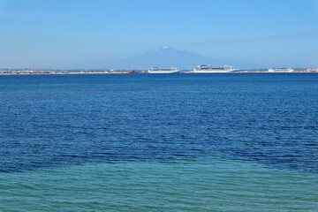 Obraz premium Priolo Gargallo – Panorama nord dalla Penisola Magnisi