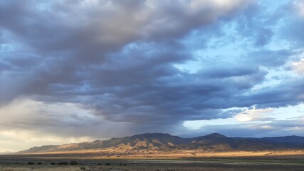 Rural Nevada USA Landscape at Sunset Sunrise