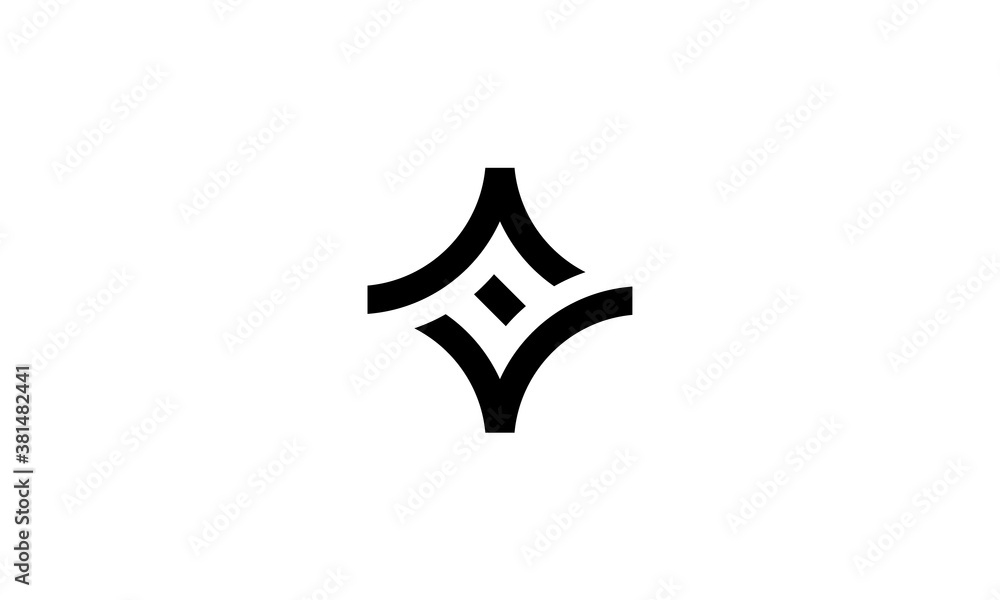 Wall mural initial letter f and f with star shape logo design template