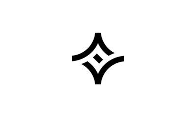 initial letter F and F with star shape logo design template