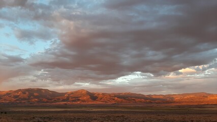 Rural Nevada USA Landscape at Sunset Sunrise