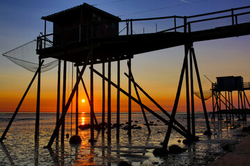 fisherman's huts French Atlantic coast 