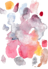 Colorful pastel watercolor stains texture