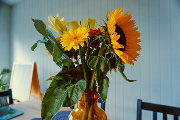 Vase of Sunflowers