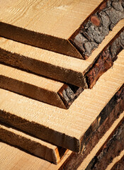 wooden boards stacked on top of each other