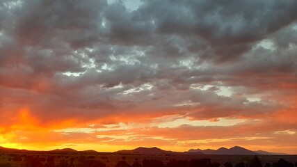 Rural Nevada High Desert Mountain Sunset.